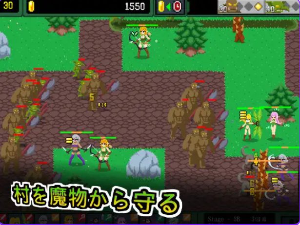 【PC/官中/益智/SLG游戏/75M】 艾露芙塔防 &ndash; 魔物来袭！（森林村庄大危机！ エルフTD- 魔物襲来！）官中版+益智SLG游戏+75M